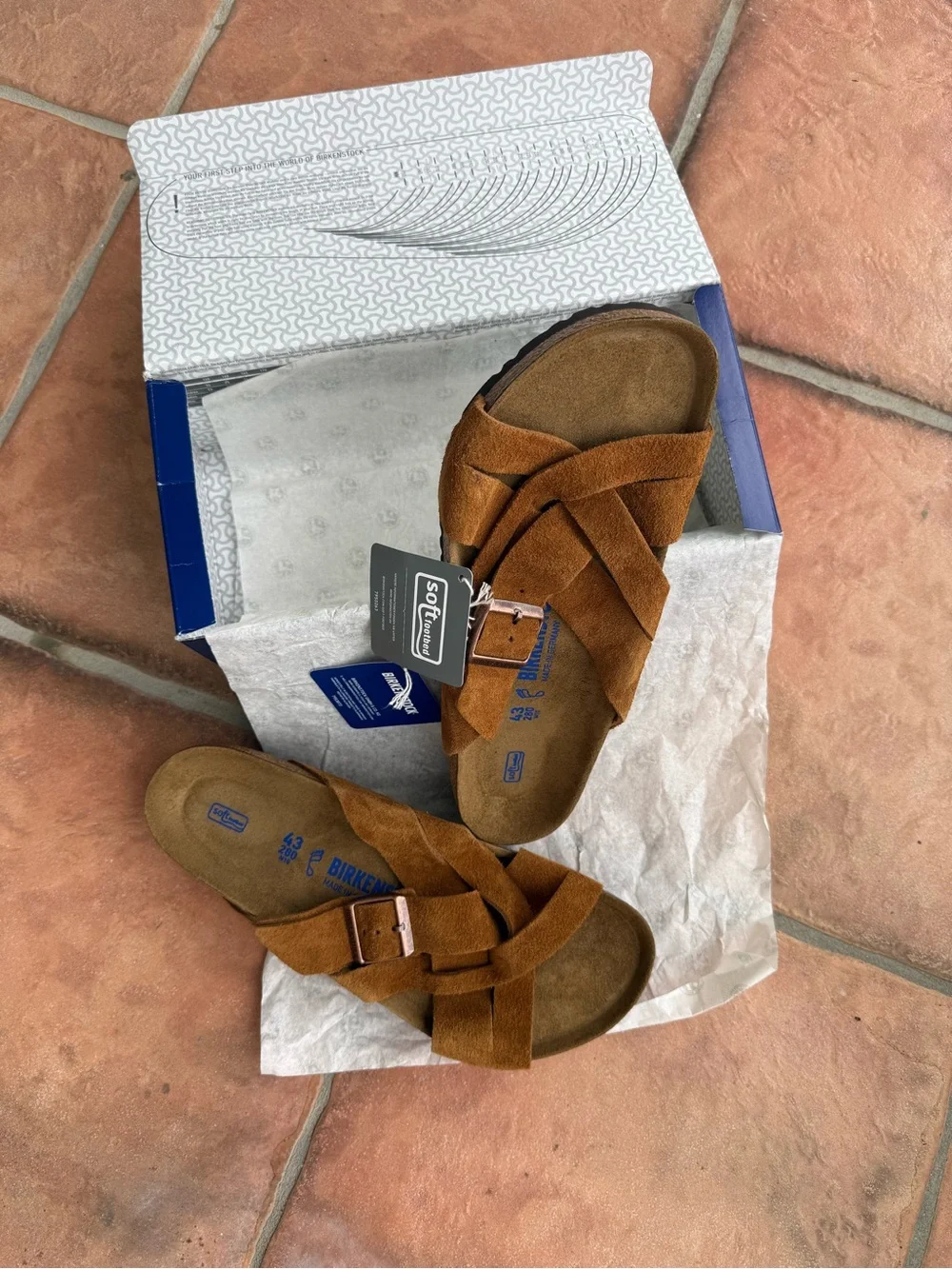 Birkenstock suede crossover